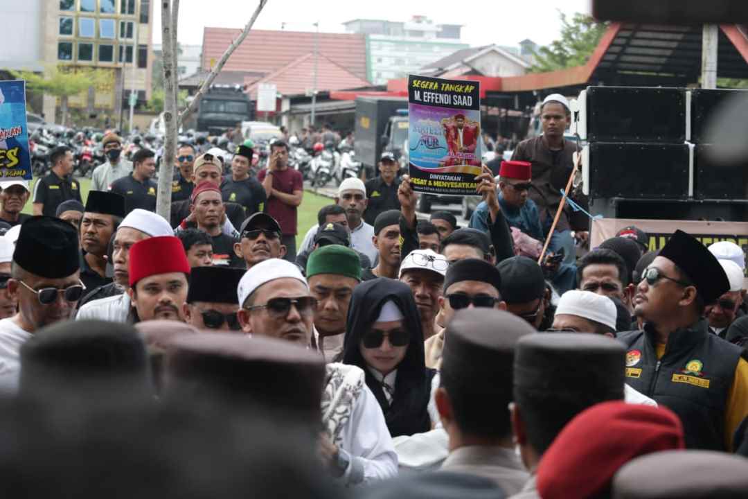 Aliansi Umat Islam Bersatu Datangi Mapolda Kalbar, Desak Tarekat Al-Mu’min Segera Dibubarkan